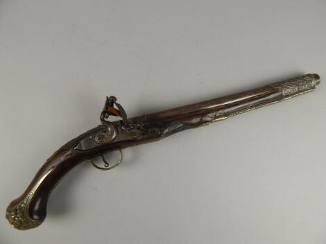 A late 18thC flintlock pistol