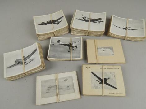 A large quantity of Second World War aircraft recognition cards.