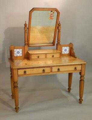 A Victorian ash dressing table