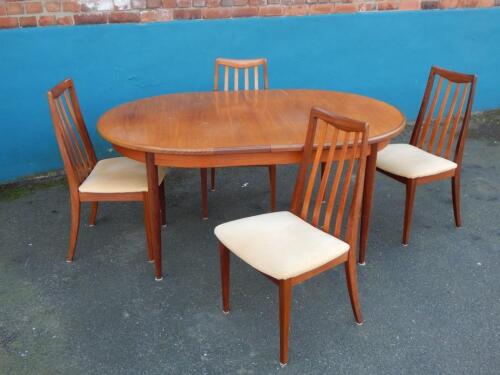 A G Plan teak extending dining table