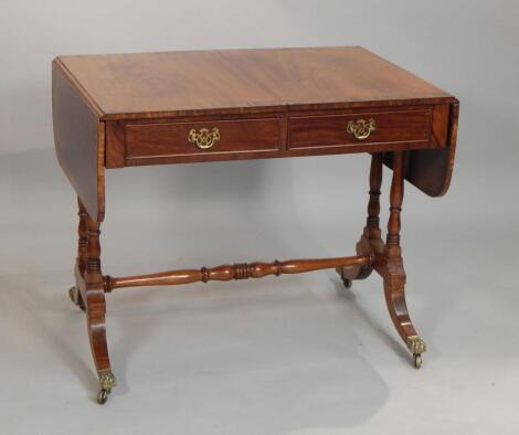 A Regency style mahogany sofa table