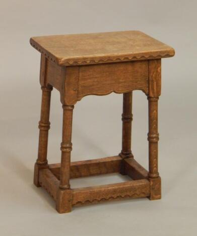 An oak joint stool