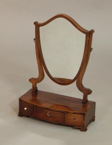 A George III mahogany dressing table mirror