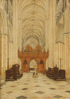 Gertrude Fell (19thC/20thC). Cathedral interior