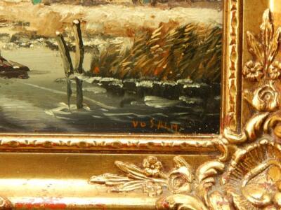 Vosalm (20thC). Dutch winter river scene - 2