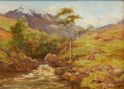 20thC British School. River landscape