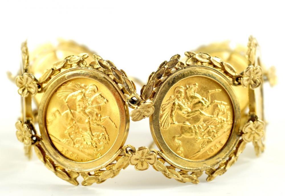 Gold on sale sovereign bracelet