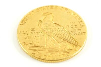 A United States Indian 2.5 dollar gold coin 1909 - 2