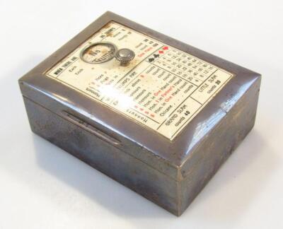 An Edwardian silver bridge card box and scorer