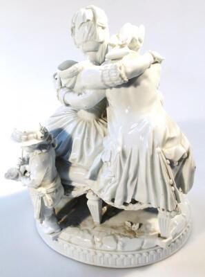 An 18thC Meissen porcelain figure group - 3