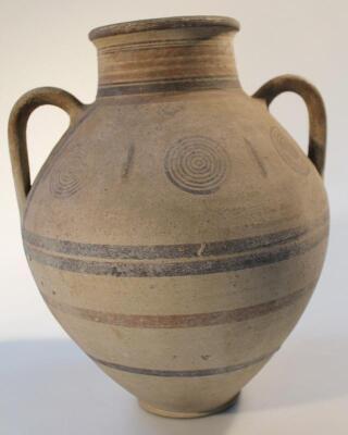 A Neolithic hand thrown pottery vase