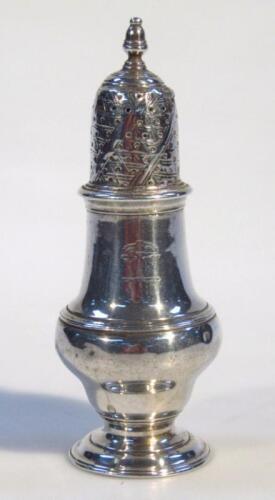 A George III silver caster