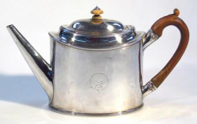 A George III silver teapot