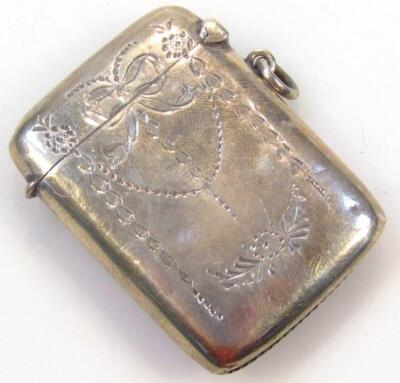 A George V silver and yellow metal vesta case - 2