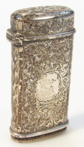 A Victorian silver vesta case