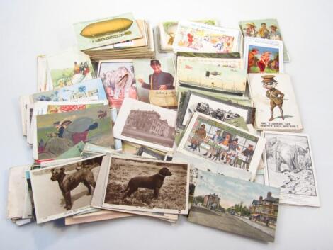 Various early 20thC and later postcards