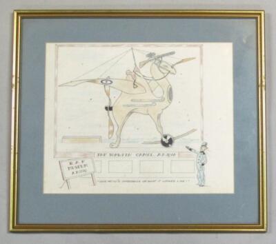 20thC School. Caricature The Sopwith Camel - 2