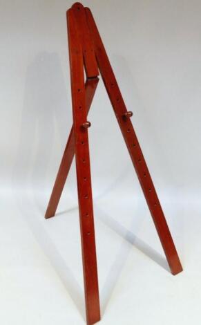 A late 19thC mahogany easel