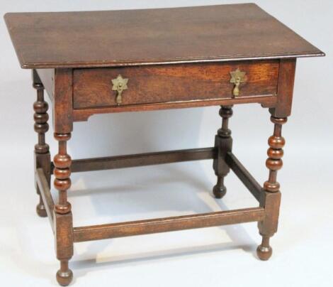 A principally 18thC oak side table