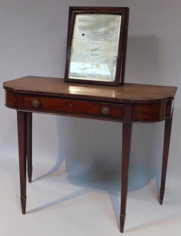 A 19thC mahogany shaving table