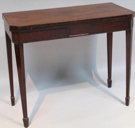 A 19thC mahogany fold over games table