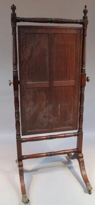 A Regency mahogany cheval mirror - 2