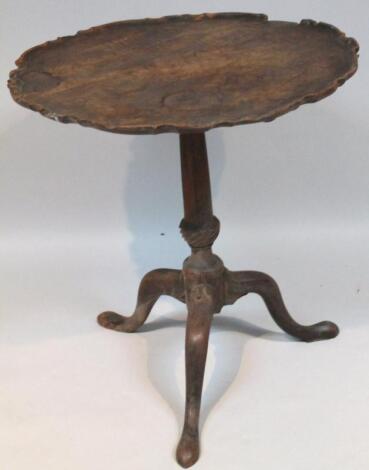 A late 18thC Chippendale design mahogany tilt top table