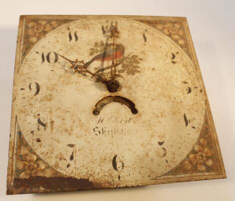 A 19thC thirty-hour long case clock movement