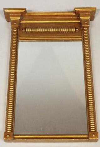 A principally 19thC break front wall mirror