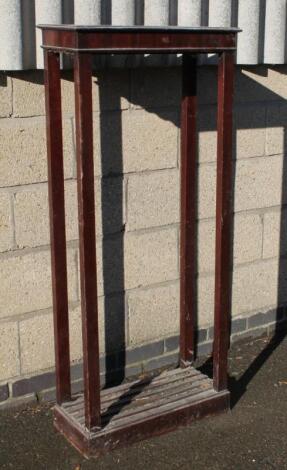 A late 19thC mahogany table leaf stand