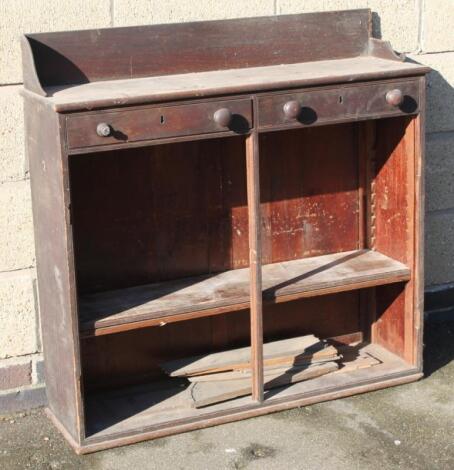 A 19thC mahogany hanging bookcase