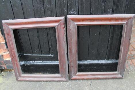 A pair of 19thC mahogany picture frames