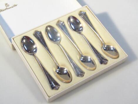 A cased set of six Norwegian teaspoons