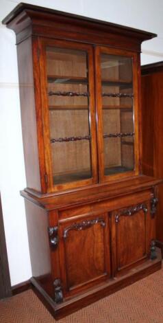 A Victorian mahogany library bookcase