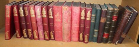 Various 19thC and later bound copies of Punch