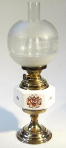 A 20thC brass Charles and Diana Royal Wedding table lamp