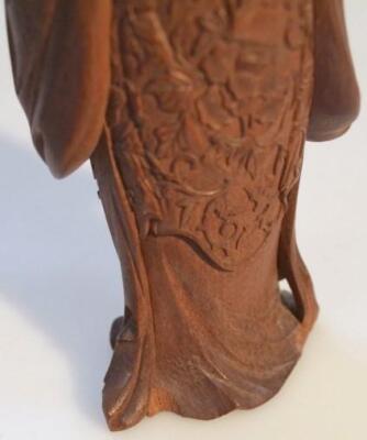 A late 19thC/early 20thC Chinese carved figure of a young woman - 3