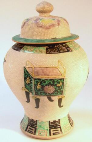 A Chinese earthenware vase