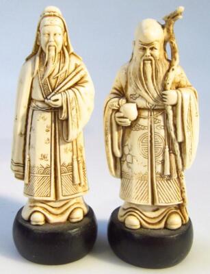 A 20thC ivory style resin figure of Buddha - 3
