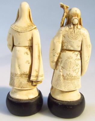 A 20thC ivory style resin figure of Buddha - 4