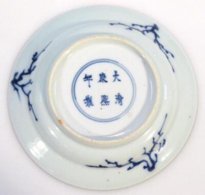 A Chinese blue and white porcelain saucer dish - 2