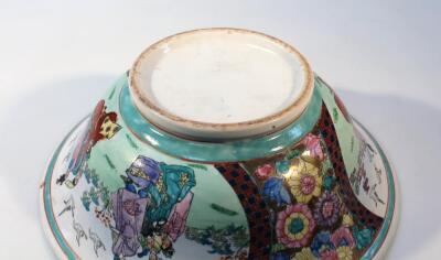 A 20thC oriental design earthenware jug and bowl - 5