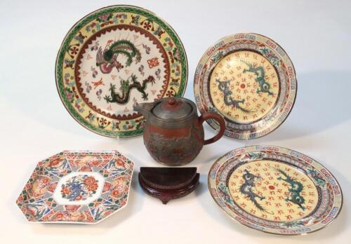 Various oriental pottery