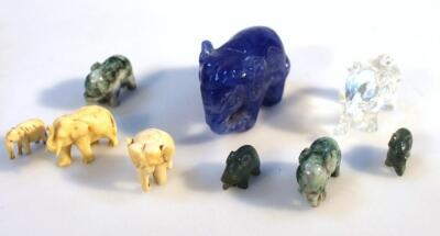 Various 20thC polished stone animal figurines - 2