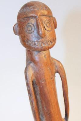 An early 20thC carved African hardwood figure - 2