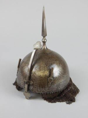 An 18thC Persian Khula Khud helmet