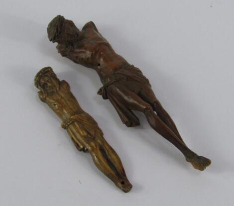 Two carvings of Christ crucified