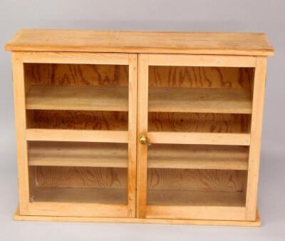 A pine bookcase