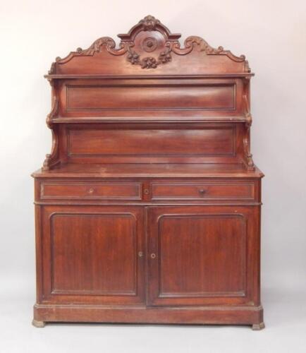 A Victorian mahogany sideboard