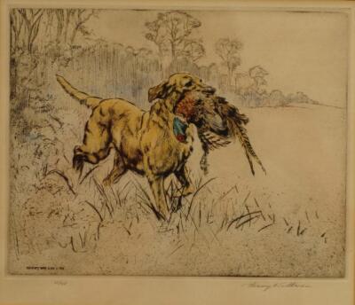 Henry Wilkinson (1921-2011). Hunting dogs stalking or collecting game birds - 2